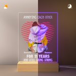 Gepersonaliseerd Elkaar Ergeren Acryl Plaqué Nachtlampje met Namen Bureau Decor Valentijnsdag Cadeau voor Paar