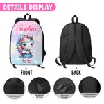 Personalized Fantasy Unicorn Dinosaur School Backpack with Name Back to School Birthday Gift for Boys Girls