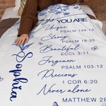 Personalized Birth Flower God Says You Are Soft Throw Blanket Home Decor Inspirational Birthday Baptism Gift for Women Christian