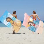 Personlig sommarundervattensfigur Snabbtorkande överdimensionerad mikrofiberstrandhandduk med namn Sommarresor Viktig födelsedagspresent för kvinnor Flickor