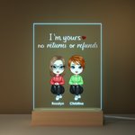 Personalisierte Sie und ich wir haben diese LED-Nachtlicht mit Holzsockel Paar Geschenk Home Decoration