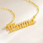 Henkilökohtainen Hieno Zirkoni nimi kaulakoru Dainty Korut Syntymäpäivä Äitienpäivä Vuosipäivä lahja naisille