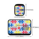 Personalized Autistic Puzzle Piece Design Soft Seat Belt Cover with Name Car Accessories Autism Special Needs Gift for Autistic Kids Parents