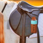 Personalised Engraved Initials Design PU Leather Drink Holder Billet Saddle Strap Equestrian Essentials Birthday Gift for Horse Lovers