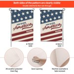 Personalized Stars and Stripes Design Garden Flag with Name Yard Porch Decor Patriotic 4th of July Independence Day Gift for American