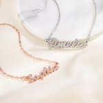 Henkilökohtainen Hieno Zirkoni nimi kaulakoru Dainty Korut Syntymäpäivä Äitienpäivä Vuosipäivä lahja naisille