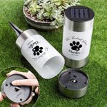 Gepersonaliseerde Hond Kat Pootafdruk Waterdichte Solar Tuinlamp met Naam Tekst en Jaar Tuindecoratie Sympathie Geschenk voor Verlies van Huisdier