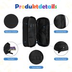 Personalisiertes Wasserdichtes Cartoon Kinder Federmäppchen mit Namen und 2 Fächern Schulzubehör Einschulung Schulanfang Geschenk für Jungen Mädchen