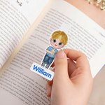 Gepersonaliseerde leuke cartoon Kid magnetische bladwijzer Clip met naam lezen benodigdheden terug naar school verjaardagscadeau voor jongens meisjes boekenwurmen
