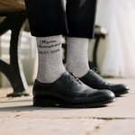 Personalized 100% Cotton Men's Wedding Socks with Date and Text Engagement Wedding Party Gift for Father of The Bride Father in Law