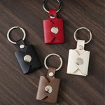 Personalized 3 Family Photos Album PU Leather Keychain with Engraved Text Birthday Father's Day Anniversary Gift for Dad Husband