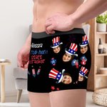 Personalizado Petardo Sombrero Cara Foto Ropa interior masculina Boxer Breve Día de la Independencia Día de San Valentín Aniversario Regalo para Maridos Novios