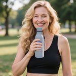 Personalized Watercolor Floral Multicolor 18.5 oz Insulated Water Bottle with Carrying Rope and Spill-Proof Lid Birthday Gift for Friends Family