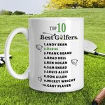 Personalized Funny Top 10 Golfers 11 oz Ceramic Coffee Mug with Name Game Day Birthday Gift for Golf Lover Husband Dad