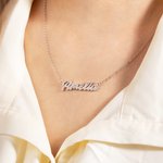 Henkilökohtainen Hieno Zirkoni nimi kaulakoru Dainty Korut Syntymäpäivä Äitienpäivä Vuosipäivä lahja naisille