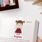 Gepersonaliseerde leuke cartoon Kid magnetische bladwijzer Clip met naam lezen benodigdheden terug naar school verjaardagscadeau voor jongens meisjes boekenwurmen