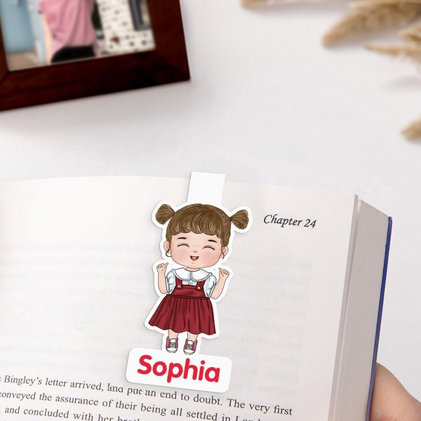 Gepersonaliseerde leuke cartoon Kid magnetische bladwijzer Clip met naam lezen benodigdheden terug naar school verjaardagscadeau voor jongens meisjes boekenwurmen