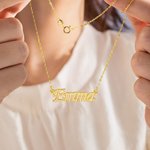 Henkilökohtainen Hieno Zirkoni nimi kaulakoru Dainty Korut Syntymäpäivä Äitienpäivä Vuosipäivä lahja naisille