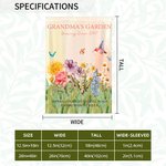 Personalized 2-15 Birth Flowers Garden Flag with Names Nickname and Year Garden Decor Mother's Day Birthday Gift for Mom Grandma