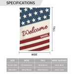 Personalized Stars and Stripes Design Garden Flag with Name Yard Porch Decor Patriotic 4th of July Independence Day Gift for American