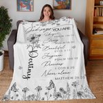 Personalized Birth Flower God Says You Are Soft Throw Blanket Home Decor Inspirational Birthday Baptism Gift for Women Christian