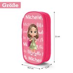 Personalisiertes Wasserdichtes Cartoon Kinder Federmäppchen mit Namen und 2 Fächern Schulzubehör Einschulung Schulanfang Geschenk für Jungen Mädchen