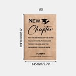 Personalized Grad Cap May You Be Proud of The Work A5 PU Leather Notebook with Name College Graduation Gift for Graduates