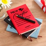 Personalized Grad Cap May You Be Proud of The Work A5 PU Leather Notebook with Name College Graduation Gift for Graduates