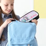 Personalised Fantasy Unicorn Dinosaur Double-Layer Oxford Pencil Case with Name and Zipper School Supply Birthday Back to School Gift for Students