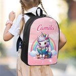 Personalized Fantasy Unicorn Dinosaur School Backpack with Name Back to School Birthday Gift for Boys Girls