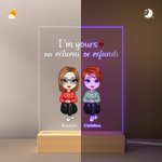 Personalisierte Sie und ich wir haben diese LED-Nachtlicht mit Holzsockel Paar Geschenk Home Decoration