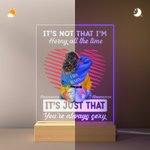 Gepersonaliseerd Het is niet dat ik de hele tijd geil ben Acryl Nachtlampje Plaquette Verjaardagscadeau voor koppels