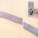 Personalised Multicolor Embroidered Name Luggage Tag with Snaps Travel Business Trip Accessories Birthday Gift for Students Travel Lovers