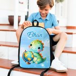 Personalized Fantasy Unicorn Dinosaur School Backpack with Name Back to School Birthday Gift for Boys Girls
