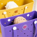 Personalized Yarn Ball Yarn Spinner Clear Storage Bag Set with Name and Stitch Marker Crochet Knitting Accessory Birthday Gift for Craft Lovers