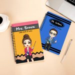 Cuaderno de notas A5 personalizado con el nombre y el texto del profesor Regalo de vuelta al cole para profesores