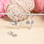 Personalized Yarn Ball Yarn Spinner Clear Storage Bag Set with Name and Stitch Marker Crochet Knitting Accessory Birthday Gift for Craft Lovers