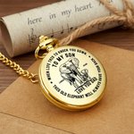 Personalized When Life Tries To Knock You Down Pocket Watch with Engraved Name Fathers' Day Birthday Gift for Father Son