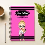 Cuaderno de notas A5 personalizado con el nombre y el texto del profesor Regalo de vuelta al cole para profesores