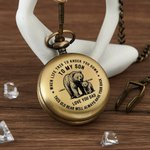 Personalized When Life Tries To Knock You Down Pocket Watch with Engraved Name Fathers' Day Birthday Gift for Father Son