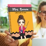 Cuaderno de notas A5 personalizado con el nombre y el texto del profesor Regalo de vuelta al cole para profesores