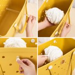 Personalized Yarn Ball Yarn Spinner Clear Storage Bag Set with Name and Stitch Marker Crochet Knitting Accessory Birthday Gift for Craft Lovers