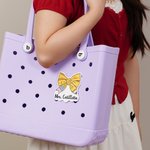 Personalized 3D Crayon Notebook Rainbow Apple Pencil Bow Bag Charm with Name Accessory for Bogg Appreciation End of School Gift for Teachers Educators