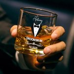 Verre à whisky Old Fashioned de 10 oz avec nom et date Cadeau de mariage pour les garçons d'honneur
