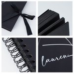 Personalized Romantic Line Art Photo Album Scrapbook with Name and Text Anniversary Valentine's Day Gift for Couple Beloved One