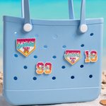 Personalized Ice Cream Dripping Sports Baseball Softball Mama Bag Charm with Name Accessory for Bogg Game Day Team Birthday Gift for Sports Lovers