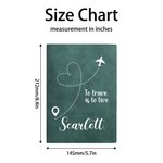 Journal personnalisé en cuir PU A5 avec nom et 100 pages lignées Utilisation quotidienne Cadeau d'anniversaire pour les amoureux du voyage