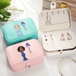 Boîte à bijoux personnalisée en cuir PU avec nom Cadeau d'anniversaire pour demoiselles d'honneur Femmes