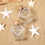 Gepersonaliseerde Love Heart Bloemen Glas Geheugen Zand Pot Fles met Naam en Datum Bruiloft Huwelijksreis Vakantie Gift voor Koppels Bruid Bruidegom