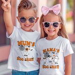 Personalised Boo Crew 1-10 Cute Ghosts Multicolour 100% Cotton Kid Adult T-shirt with Title and Name Holiday Halloween Party Gift for Family Kids